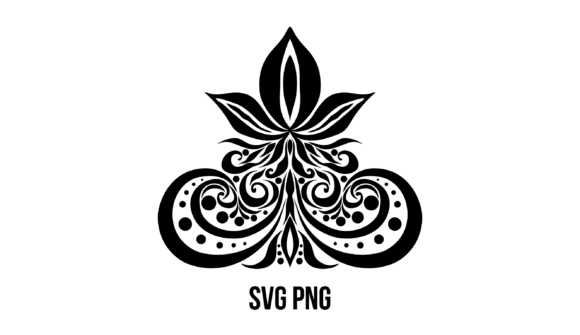 Black Floral Motif