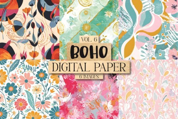 Boho Digital Paper Vol. 6