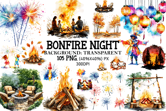 Bonfire Night Clipart Bundle