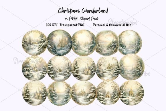 Christmas Wonderland Watercolor Clipart: A Creative Resource for Modern Designers