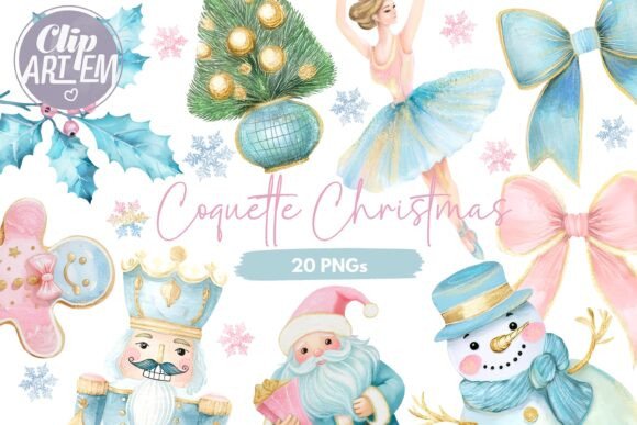 Coquette Christmas Bundle 20 PNG Images: A Versatile Digital Asset for Creative Projects