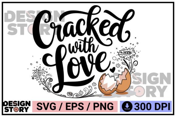 Cracked with Love - Hand Lettered: A Versatile Design for Creative Expression