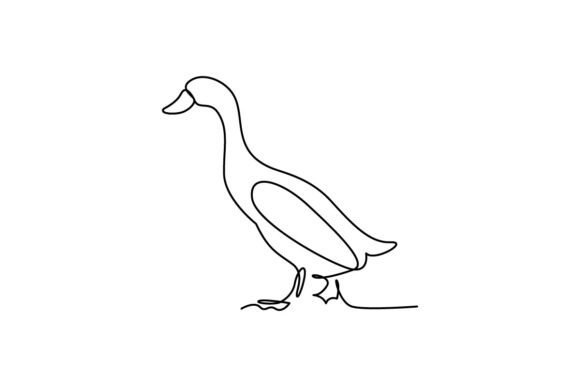 Duck Continuous Line Art: A Minimalist Design for Every Need