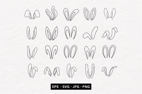 Easter Bunny Ears Svg Bundle