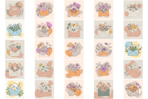 Envelope with Flowers Bundle