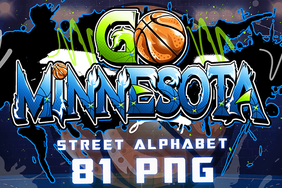 Go Minnesota Graffiti Alphabet, 81 PNG: A Creative Resource for Digital Artists and Designers