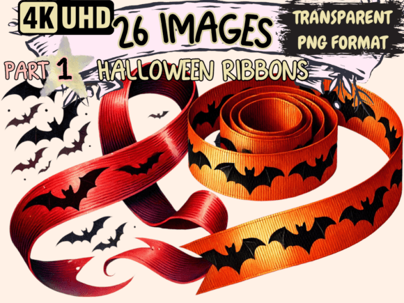 Halloween Ribbons Clipart P1