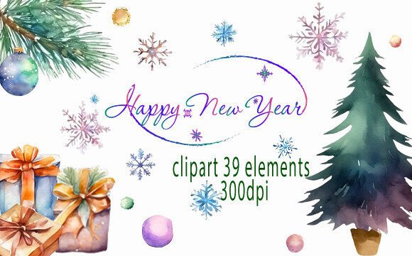 Happy New Year Clipart: A Magical Collection for Creative Inspiration