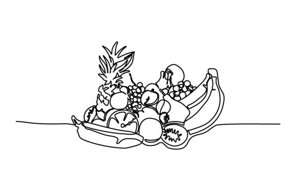 Kinds of Fruits One Continuous Line: A Strategic Visual Tool for Creative and Professional Use