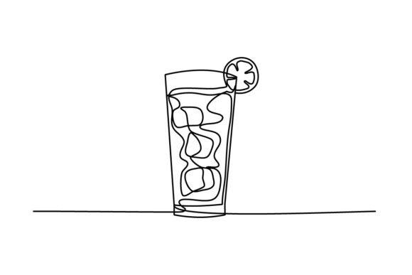 Lemon Juice Continuous Line Design