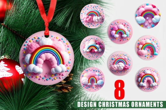 Ornament 3D Rainbow and Cloud: A Modern Twist on Classic Christmas Decor