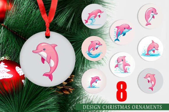 Ornament Pink Dolphin Valentine: A Unique Addition to Your Holiday Decor