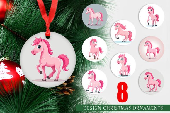 Ornament Pink Horse Valentine: A Unique Addition to Your Holiday Decor