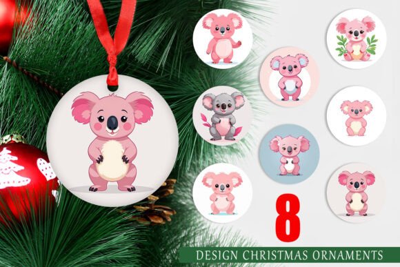Ornament Pink Koala Valentine