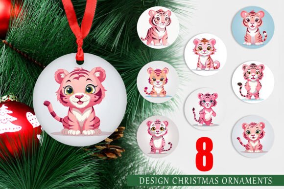 Ornament Pink Tiger Valentine