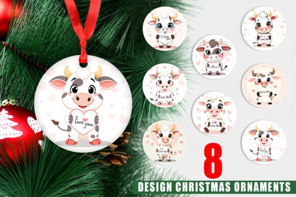 Ornament Valentine Cow Cartoon: A Creative and Practical Addition to Your Holiday Decor