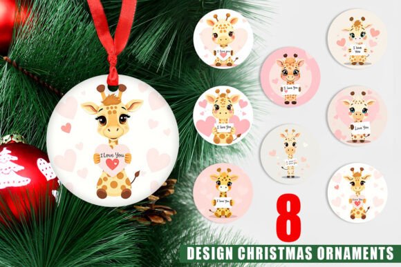 Ornament Valentine Giraffe Cartoon: A Unique Addition to Your Christmas Decor