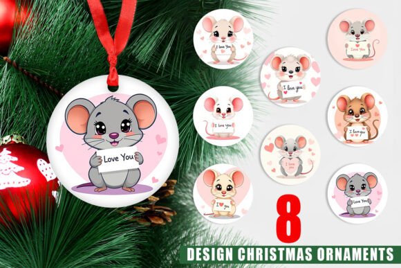 Ornament Valentine Mouse Cartoon: A Creative Addition to Your Holiday Workflow
