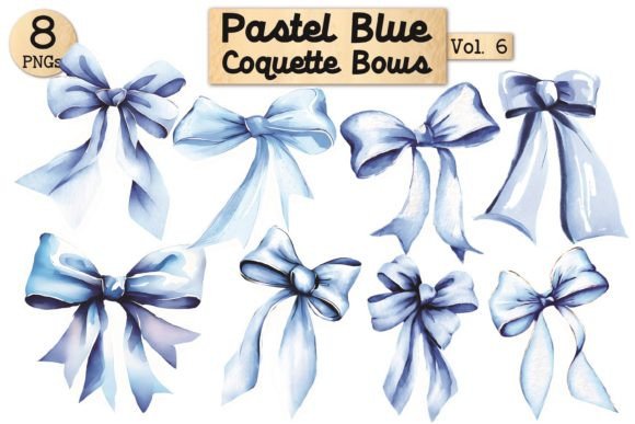 Pastel Blue Coquette Bows Vol. 6: A Delicate Touch of Elegance and Versatility