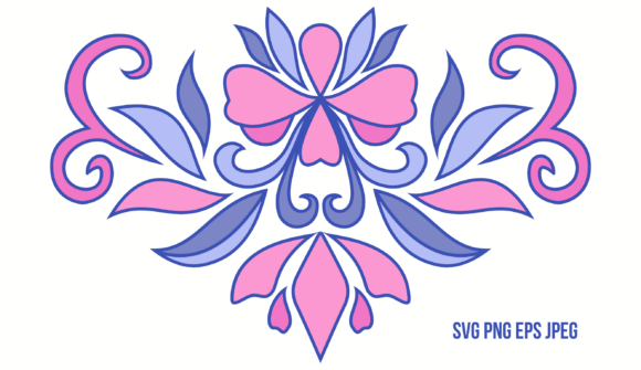 Pink-Blue Floral Motif: A Timeless Design for Creative Expression
