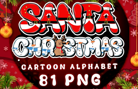 Santa Christmas Alphabet, 81 PNG: A Creative Tool for Holiday Design