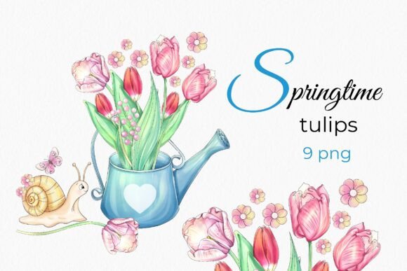 Springtime Garden Flowers Tulips Clipart: A Strategic Tool for Creative and Professional Projects