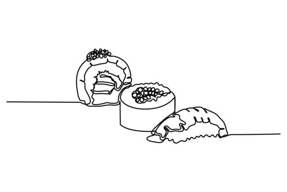 Sushi One Continuous Line: A Unique Design Concept for Modern Restaurants