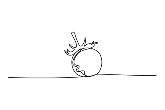 Tomato One Continuous Line: A Versatile Design Concept for Creative Projects