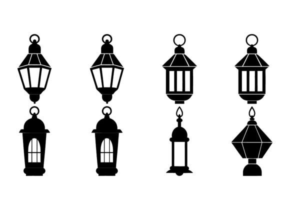 Traditional Lantern Vector Silhouette Se: A Versatile Design Tool for Every Project