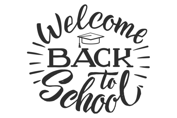 Welcome to School Logo. Hand Writing Dec