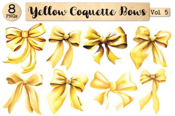 Yellow Coquette Bow Bundle Vol. 5